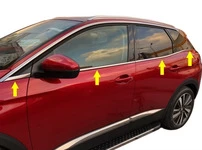 Нижні молдинги стекол (8 шт, нерж) Carmos - Турецька сталь для Peugeot 3008 2016-2023 рр