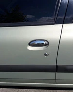 Накладки на ручки (нерж.) 4 шт, Carmos - Турецька сталь для Renault Symbol 1999-2008 рр