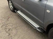Бокові пороги Rainbow (2 шт., Алюміній) для Hyundai Santa Fe 1 2000-2006 рр