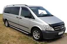 Бокові пороги Fullmond (2 шт., алюм.) Довга (ExtraLong) для Mercedes Vito W639 2004-2014 рр