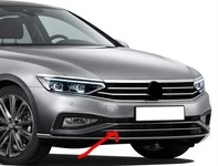 Верхня смужка в бампер (2019-2025, 1 шт, нерж) для Volkswagen Passat B8 рр