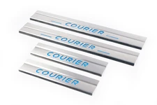 Накладки на пороги Carmos V2 (4 шт, нерж) для Ford Courier 2014-2023 рр