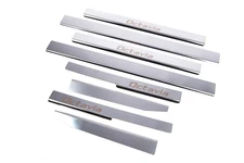 Накладки на пороги Carmos (8 шт, нерж.) для Skoda Octavia II A5 2006-2010рр