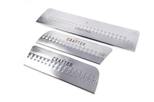 Накладки на внутрішні пороги (Carmos V1) 3 шт, Carmos - Турецька сталь для Volkswagen Crafter 2006-2016 рр