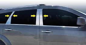 Молдинг дверних стійок (8 шт, нерж) для Fiat Freemont