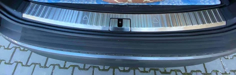 Накладка на задній поріг OmsaLine (нерж) для Skoda Kodiaq 2016-2023 рр