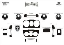 Накладки на панель Чорний рояль для Citroen Nemo