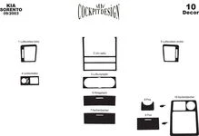 Накладки на панель Варіант 2 (2003-2007) Титан для Kia Sorento I BL рр