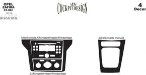 Накладки салону Титан для Opel Zafira B 2005-2011 рр