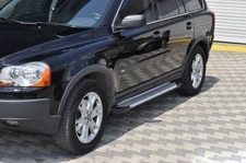 Бокові пороги Allmond Grey (2 шт., алюміній) для Volvo XC90 2002-2014 рр