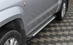 Бокові пороги Line (2 шт., алюм) для Volkswagen Amarok 2010-2022 рр