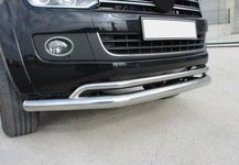 Передній вус подвійний Vegas 2010-2016 (нерж) d70/42 мм для Volkswagen Amarok рр