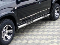 Бічні труби для стандартної бази (2 шт, нерж) для Toyota Rav 4 2006-2013 рр