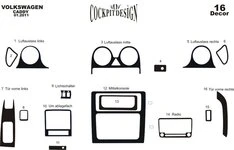 Накладки на панель Алюміній для Volkswagen Caddy 2010-2015 рр