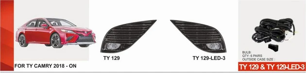 Протитуманки US-type (2 шт, LED) для Toyota Camry 2018-2023 рр