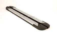 Бокові пороги Allmond Grey (2 шт., алюм.) для Nissan Navara/NP300 2016- рр