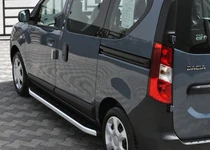 Бокові пороги Fullmond (2 шт., Алюміній) для Dacia Dokker 2013-2022 рр