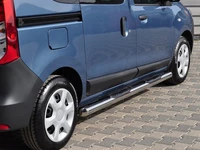 Бічні труби (2 шт., Нерж.) для Dacia Dokker 2013-2022 рр