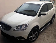 Бокові пороги Fullmond (2 шт., алюміній) для SsangYong Korando 2010-2019 рр