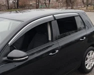 Вітровики з хромом HB (4 шт., Sunplex Chrome) для Volkswagen Golf 6