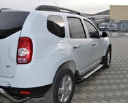 Бокові пороги X5-тип (2 шт, алюмін. профілю.) для Dacia Duster 2008-2018 рр