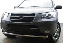 Передній захист ST008 (нерж.) для Hyundai Santa Fe 2 2006-2012 рр