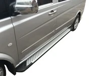 Бокові пороги Allmond Grey (2 шт., алюм.) Довга (ExtraLong) для Mercedes Vito W639 2004-2014 рр