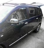 Накладки на дзеркала (2 шт, нерж.) OmsaLine - Італійська нержавійка для Renault Lodgy 2013-2022 рр