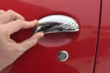 Накладки на ручки (нерж) 2 штуки, Carmos - Турецька сталь для Citroen C-1 2005-2014 рр