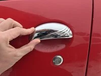 Накладки на ручки (нерж) 2 шт, Carmos - Турецька сталь для Peugeot 206