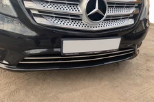 Накладки на решітку бампера (2 шт, нерж) Vito вантажний (хром) для Mercedes Vito / V-class W447 2014- рр