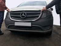 Обведення решітки (2 шт., нерж) для Mercedes Vito / V-class W447 2014- рр