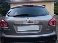 Накладка над номером (нерж.) Без кнопки, Carmos - Турецька сталь для Nissan Qashqai 2007-2010 рр