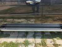 Бокові пороги Maydos V2 (2 шт., алюміній -2025 нерж) для Mitsubishi L200 2006-2015 рр