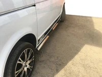 Бічні труби (2 шт., нерж) 60мм, Довга база для Volkswagen T5 Transporter 2003-2010 рр