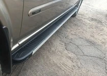 Бокові пороги Maya V1 (2 шт., алюміній) Коротка (short) і Середня (long) для Mercedes Vito W639 2004-2014 рр