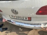 Накладка на задній бампер Carmos (нерж) для Volkswagen Touran 2010-2015 рр