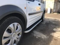 Бокові пороги Tayga (2 шт., Алюміній) Максі база для Ford Connect 2006-2009 рр