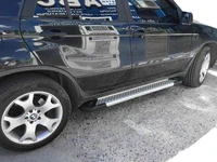 Бокові пороги Allmond Grey (2 шт, алюм.) для BMW X5 E-53 1999-2006 рр