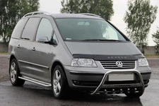Кенгурятник WT003 (нерж) 60 мм, з написом для Volkswagen Sharan 2010- рр