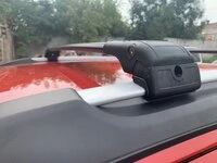 Поперечний багажник на інтегровані рейлінги під ключ (2 шт) Сірий для Opel Mokka 2012-2021 рр