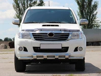 Передній захист ST015 (нерж.) для Toyota Hilux 2006-2015 рр