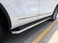 Бокові пороги Maydos V2 (2 шт., алюміній -2025 нерж) для Volkswagen Touareg 2002-2010 рр