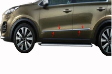 Молдинг дверний (4 шт, нерж) OmsaLine - Італійська нержавійка для Kia Sportage 2015-2021 рр