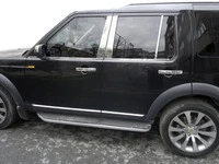 Молдинг дверних стійок (6 шт, нерж.) для Land Rover Discovery III