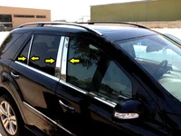 Молдинг дверних стійок (6 шт, нерж) для Mercedes ML W164