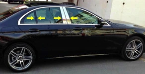 Накладки на стійки 2020-2025 (нерж) для Mercedes E-сlass W213 рр