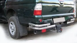 Задні кути AK003-Double (2 шт., нерж) для Mitsubishi L200 1996-2006 рр