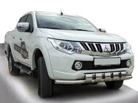 Передній захист ST015 (нерж) для Mitsubishi L200 2015-2024 рр