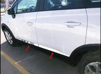 Молдинг дверний (4 шт., нерж.) Carmos - Турецька сталь для Opel Crossland X